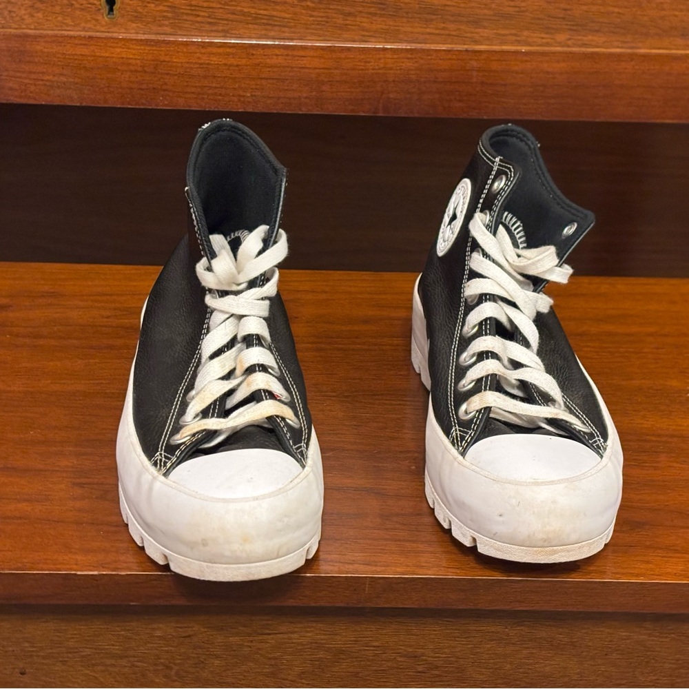 Black and White High-Top Sneakers